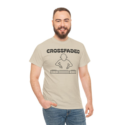 Copy of Crossfaded DJ Logo Across Chest Black Lettering