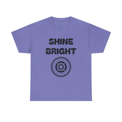 Shine Bright Unisex Heavy Cotton Tee - Inspirational Graphic Tee for Everyday Wear