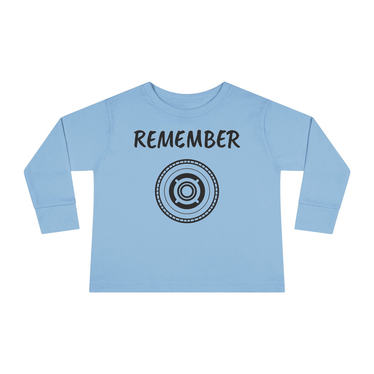 Toddler Long Sleeve Tee - "Remember" Graphic Tee for Kids - Perfect for Playtime and Special Occasions