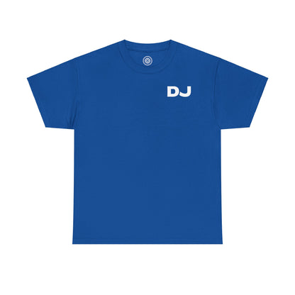 DJ On Chest Logo On Back White Lettering