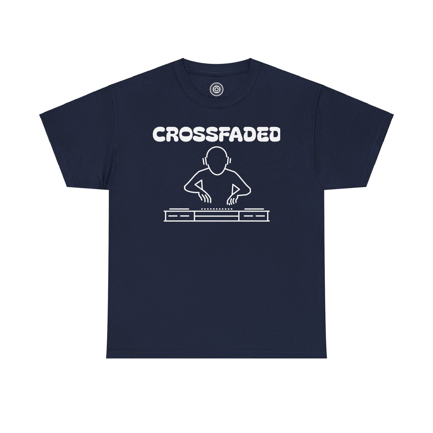 Crossfaded DJ Logo Across Chest White Lettering