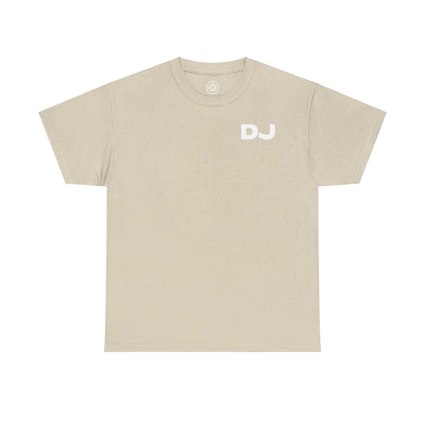 DJ On Chest Logo On Back White Lettering