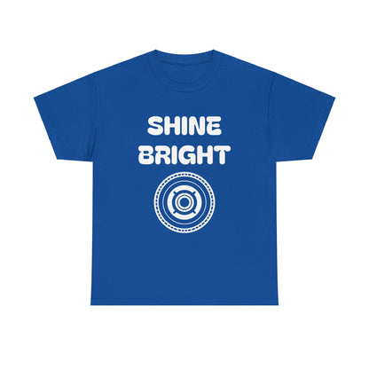 Shine Bright Unisex Heavy Cotton Tee - Inspirational Graphic Tee for Everyday Wear