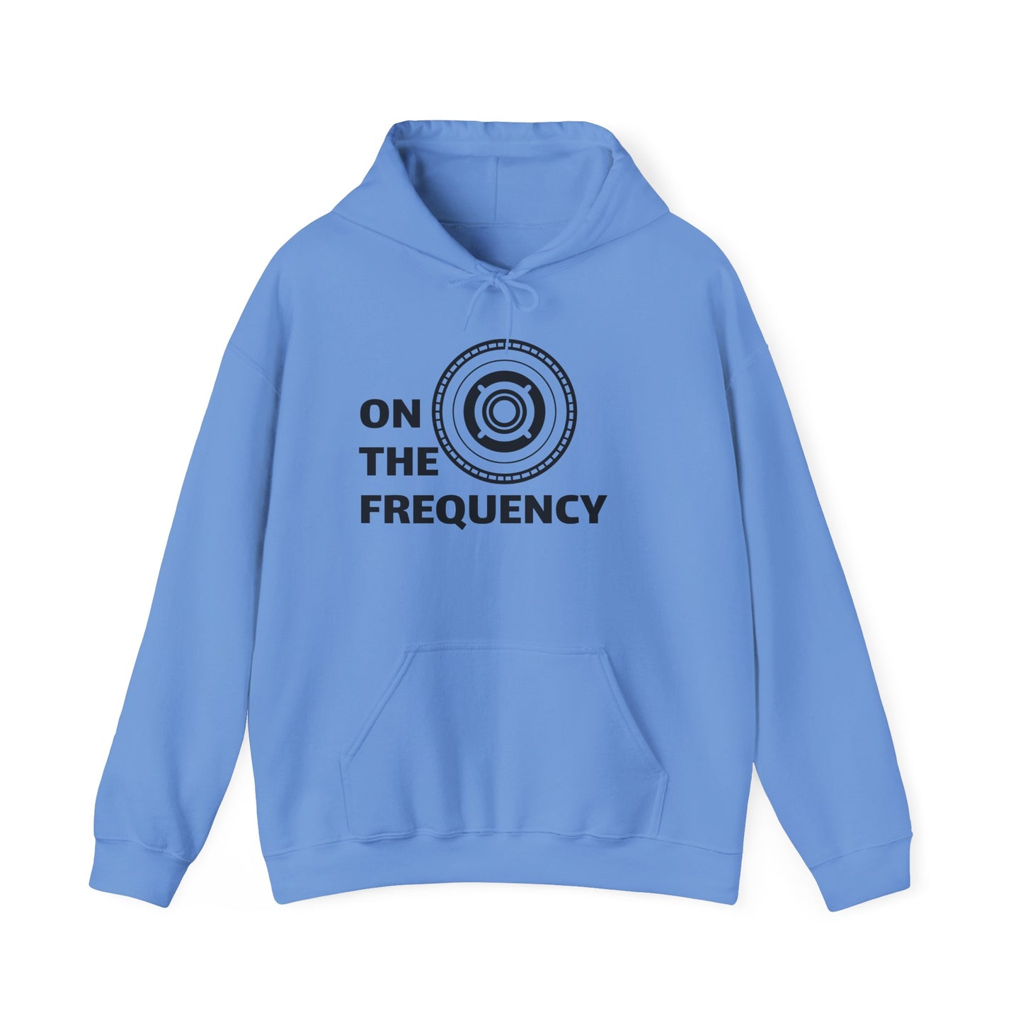 On The Frequency Unisex Heavy Blend Hoodie - Cozy Music Vibe, Ideal for Music Lovers and Gift Giving