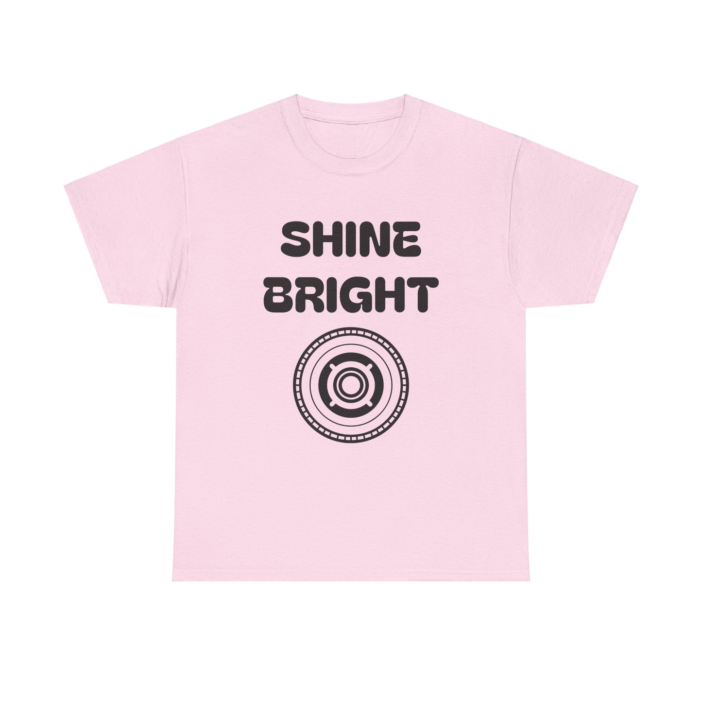 Shine Bright Unisex Heavy Cotton Tee - Inspirational Graphic Tee for Everyday Wear