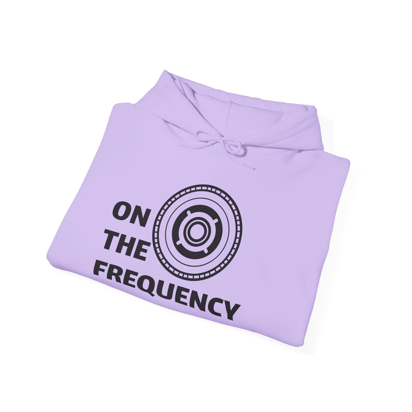 On The Frequency Unisex Heavy Blend Hoodie - Cozy Music Vibe, Ideal for Music Lovers and Gift Giving