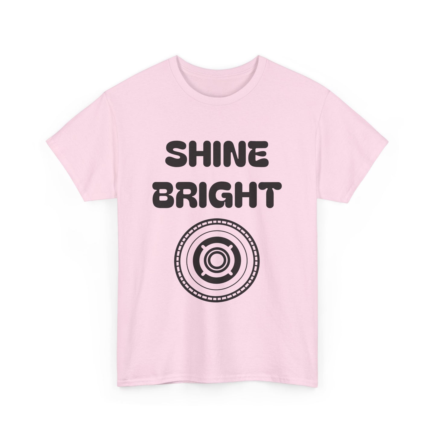 Shine Bright Unisex Heavy Cotton Tee - Inspirational Graphic Tee for Everyday Wear