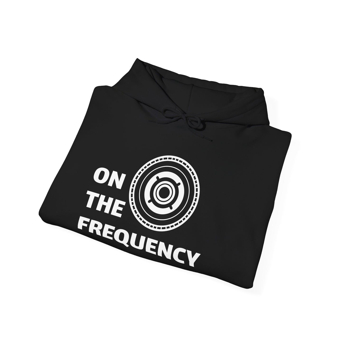 On The Frequency Unisex Heavy Blend Hoodie - Cozy Music Vibe, Ideal for Music Lovers and Gift Giving