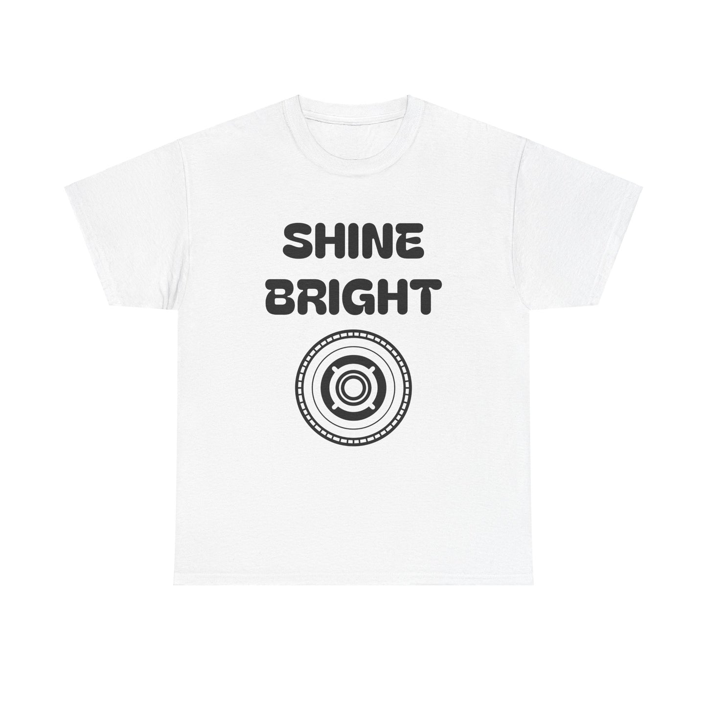 Shine Bright Unisex Heavy Cotton Tee - Inspirational Graphic Tee for Everyday Wear