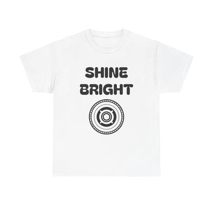 Shine Bright Unisex Heavy Cotton Tee - Inspirational Graphic Tee for Everyday Wear