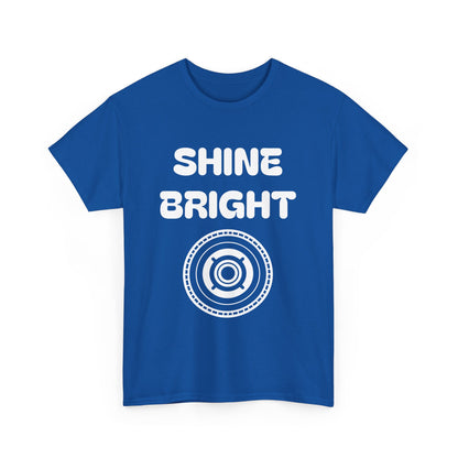 Shine Bright Unisex Heavy Cotton Tee - Inspirational Graphic Tee for Everyday Wear