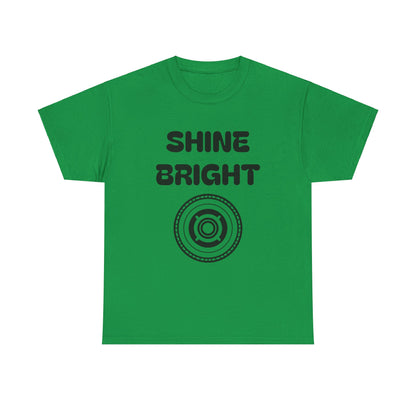 Shine Bright Unisex Heavy Cotton Tee - Inspirational Graphic Tee for Everyday Wear