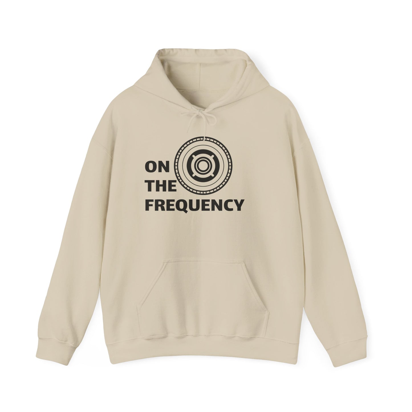 On The Frequency Unisex Heavy Blend Hoodie - Cozy Music Vibe, Ideal for Music Lovers and Gift Giving