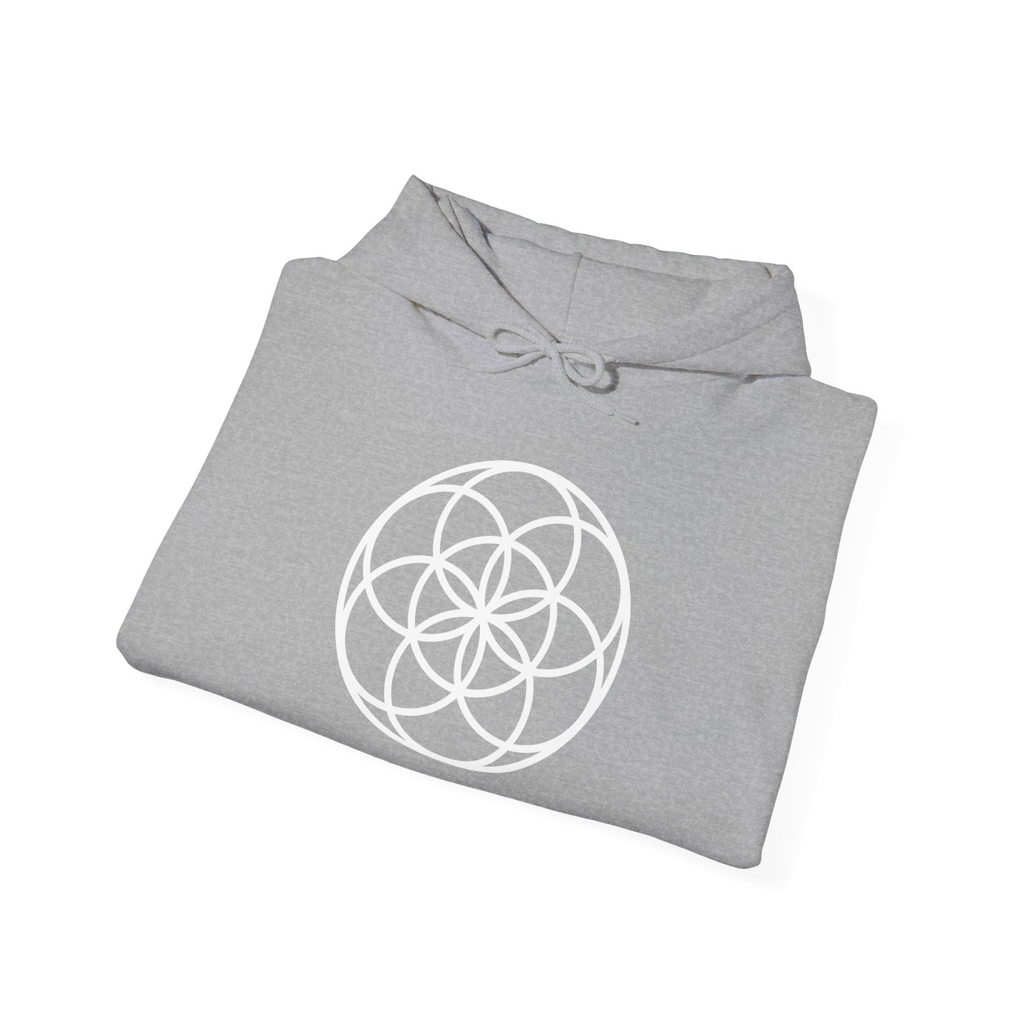 Seed Of Life Mandala Hoodie White Ink