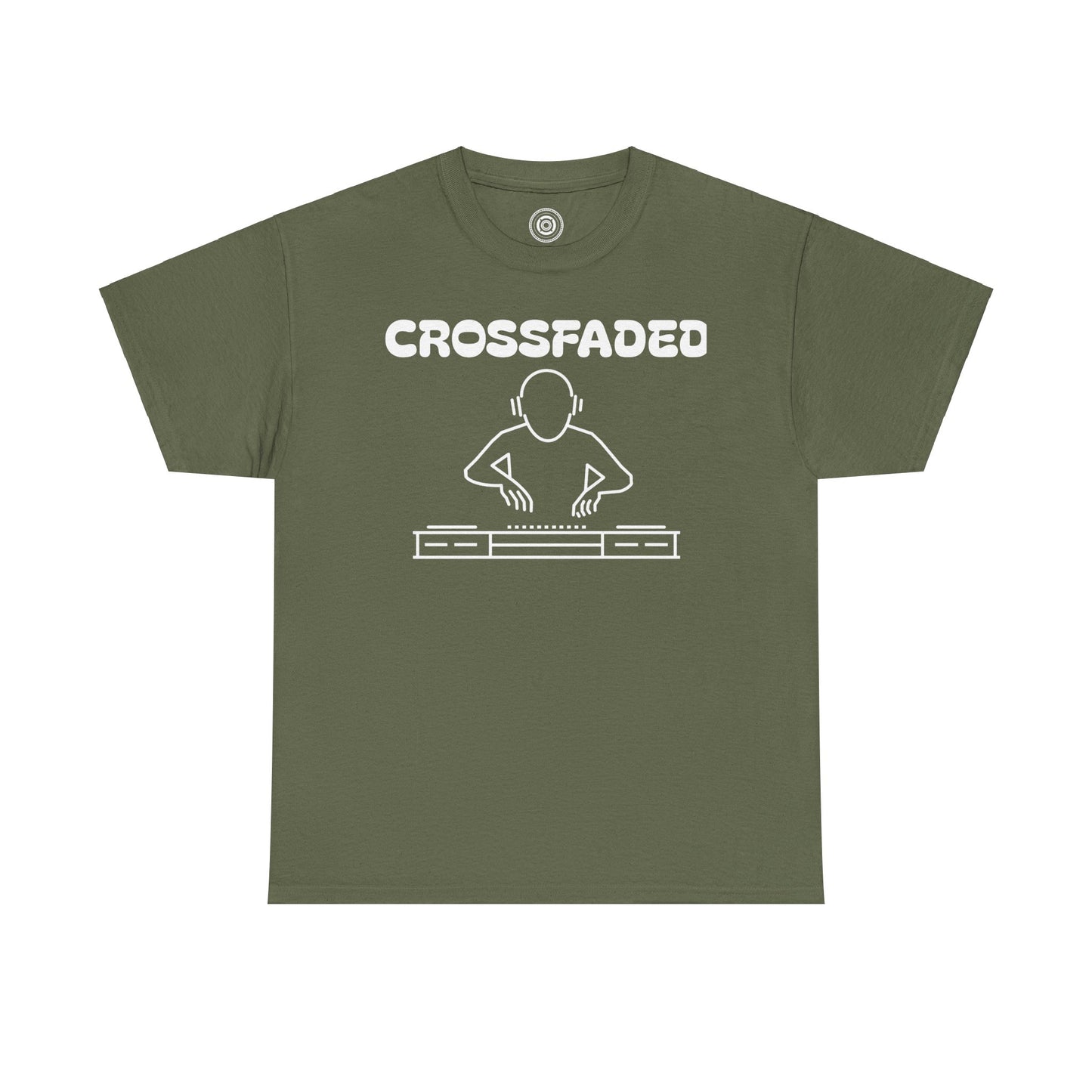 Crossfaded DJ Logo Across Chest White Lettering