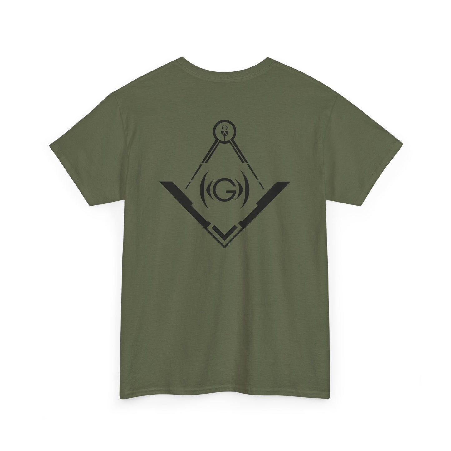 Masonic Back Inspired Unisex Heavy Cotton Tee - Modern Art Design