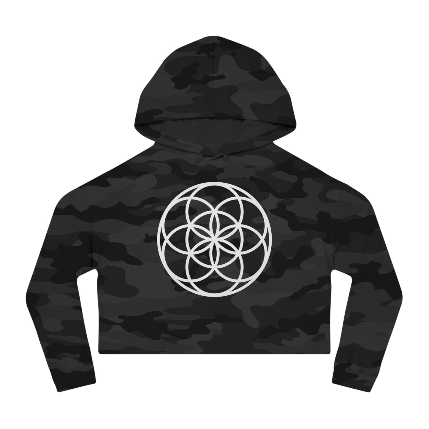 Seed Of Life Cropped Mandala Hoodie