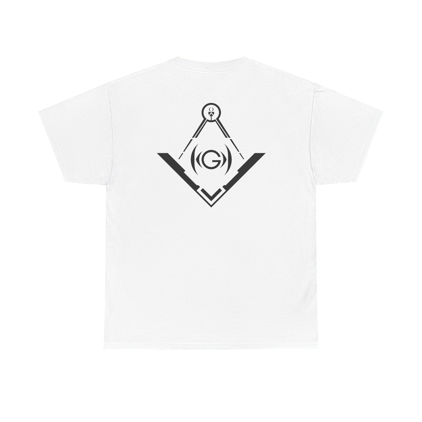 Masonic Back Inspired Unisex Heavy Cotton Tee - Modern Art Design