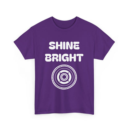 Shine Bright Unisex Heavy Cotton Tee - Inspirational Graphic Tee for Everyday Wear