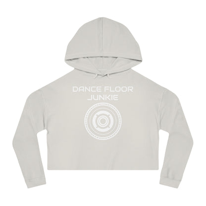 Dance Floor Junkie Cropped Hoodie for Women - Perfect for Music Lovers