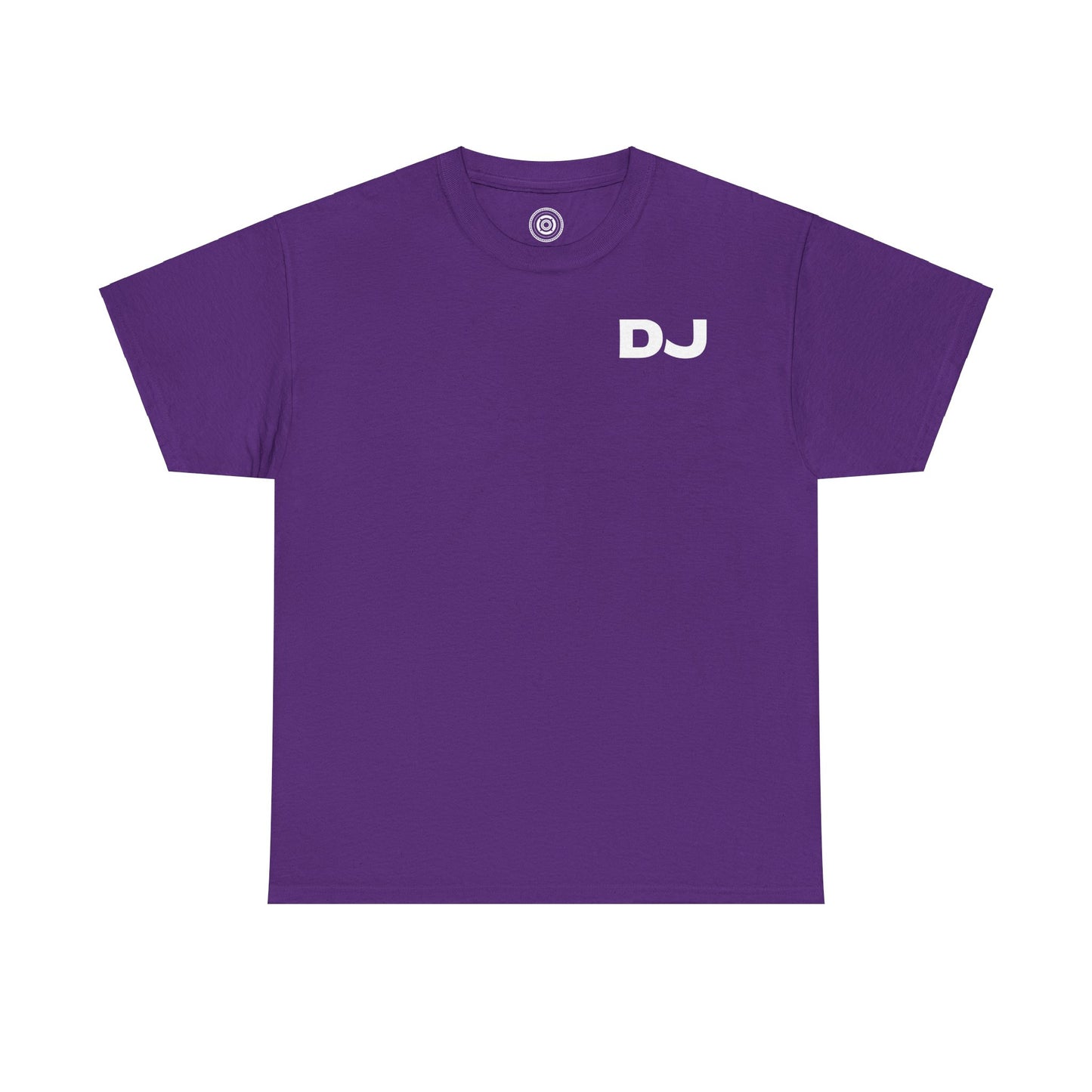 DJ On Chest Logo On Back White Lettering