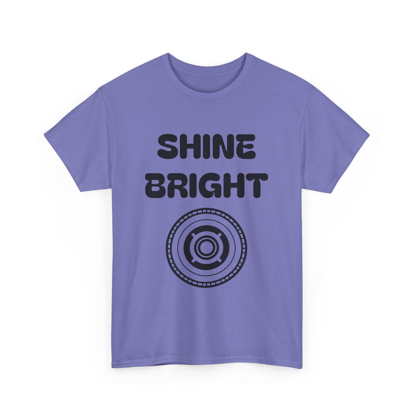 Shine Bright Unisex Heavy Cotton Tee - Inspirational Graphic Tee for Everyday Wear