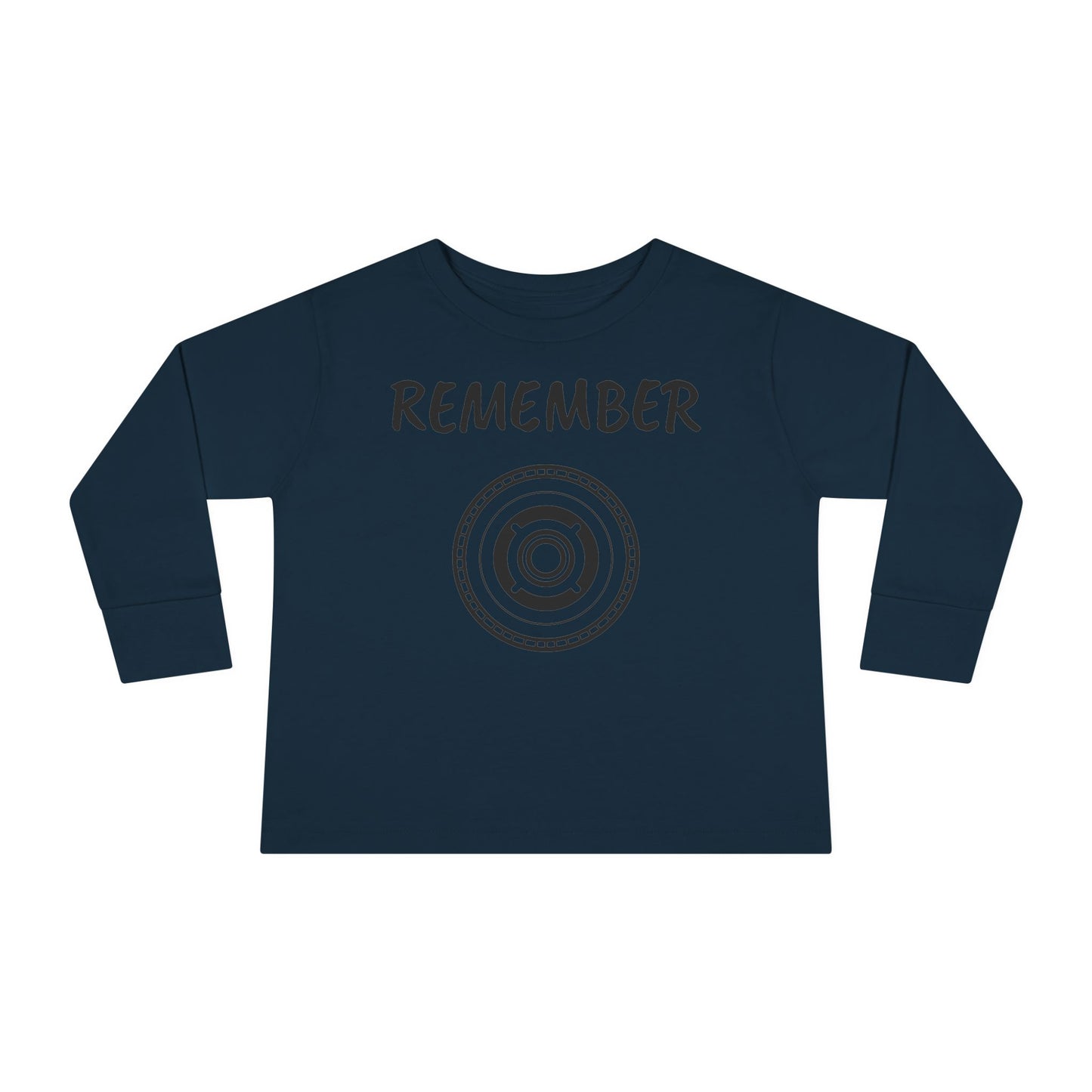 Toddler Long Sleeve Tee - "Remember" Graphic Tee for Kids - Perfect for Playtime and Special Occasions