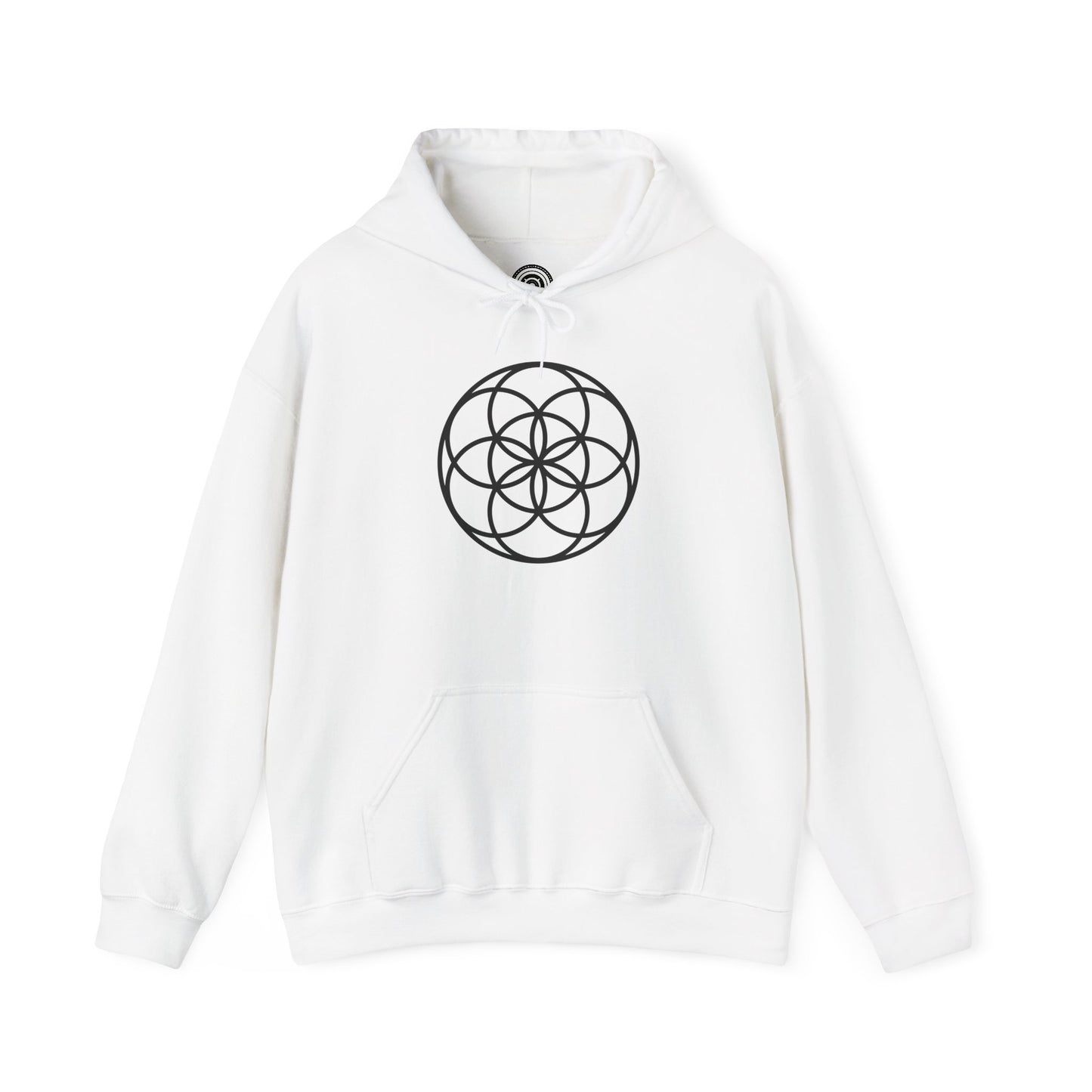 Seed Of Life Mandala Hoodie Black Ink