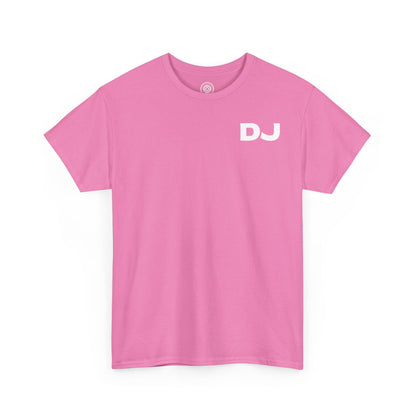 DJ On Chest Logo On Back White Lettering