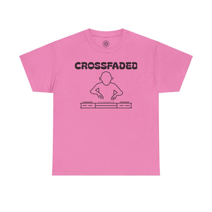 Copy of Crossfaded DJ Logo Across Chest Black Lettering