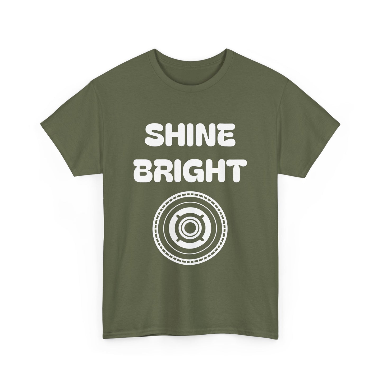 Shine Bright Unisex Heavy Cotton Tee - Inspirational Graphic Tee for Everyday Wear