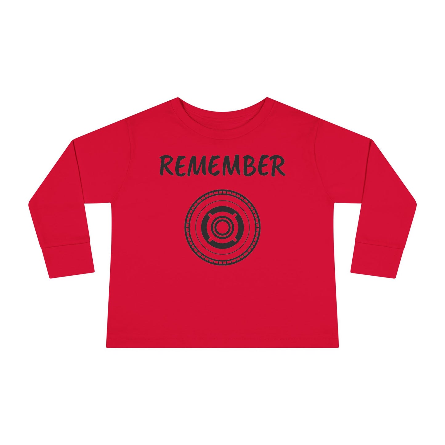 Toddler Long Sleeve Tee - "Remember" Graphic Tee for Kids - Perfect for Playtime and Special Occasions