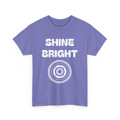 Shine Bright Unisex Heavy Cotton Tee - Inspirational Graphic Tee for Everyday Wear