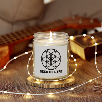 Vanilla Bean Seed Of Life Candle Geometry