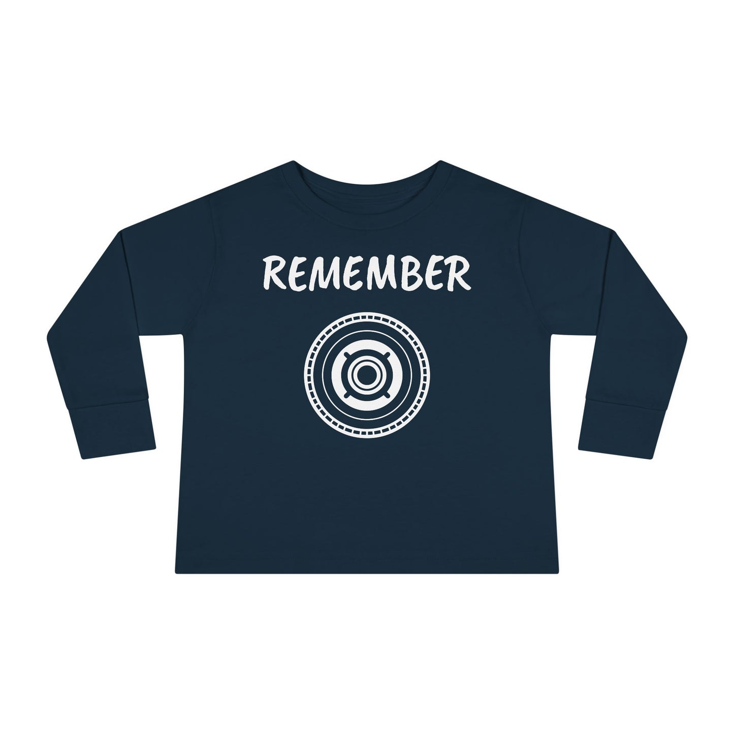 Toddler Long Sleeve Tee - "Remember" Graphic Tee for Kids - Perfect for Playtime and Special Occasions