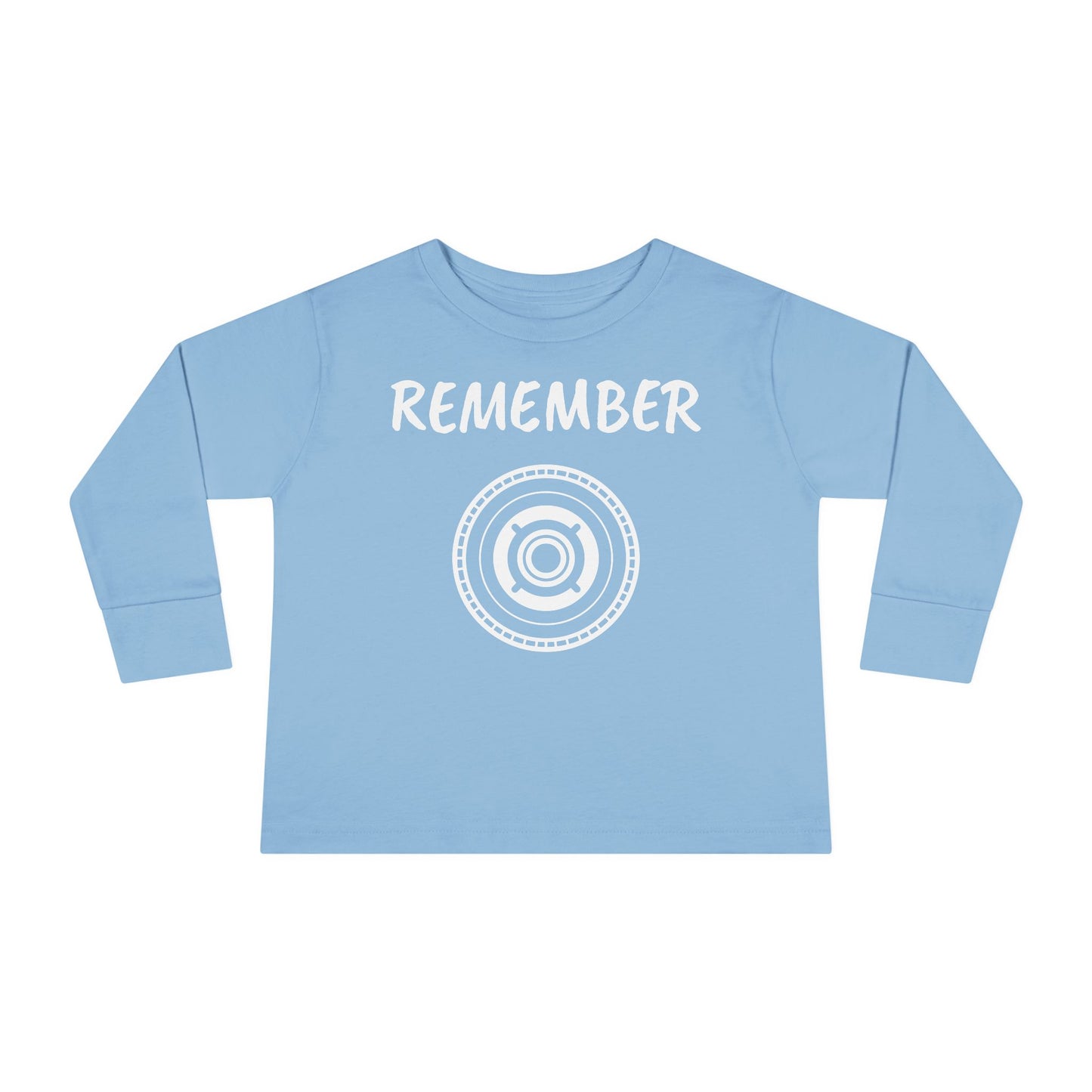 Toddler Long Sleeve Tee - "Remember" Graphic Tee for Kids - Perfect for Playtime and Special Occasions