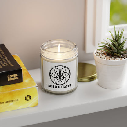 Vanilla Bean Seed Of Life Candle Geometry