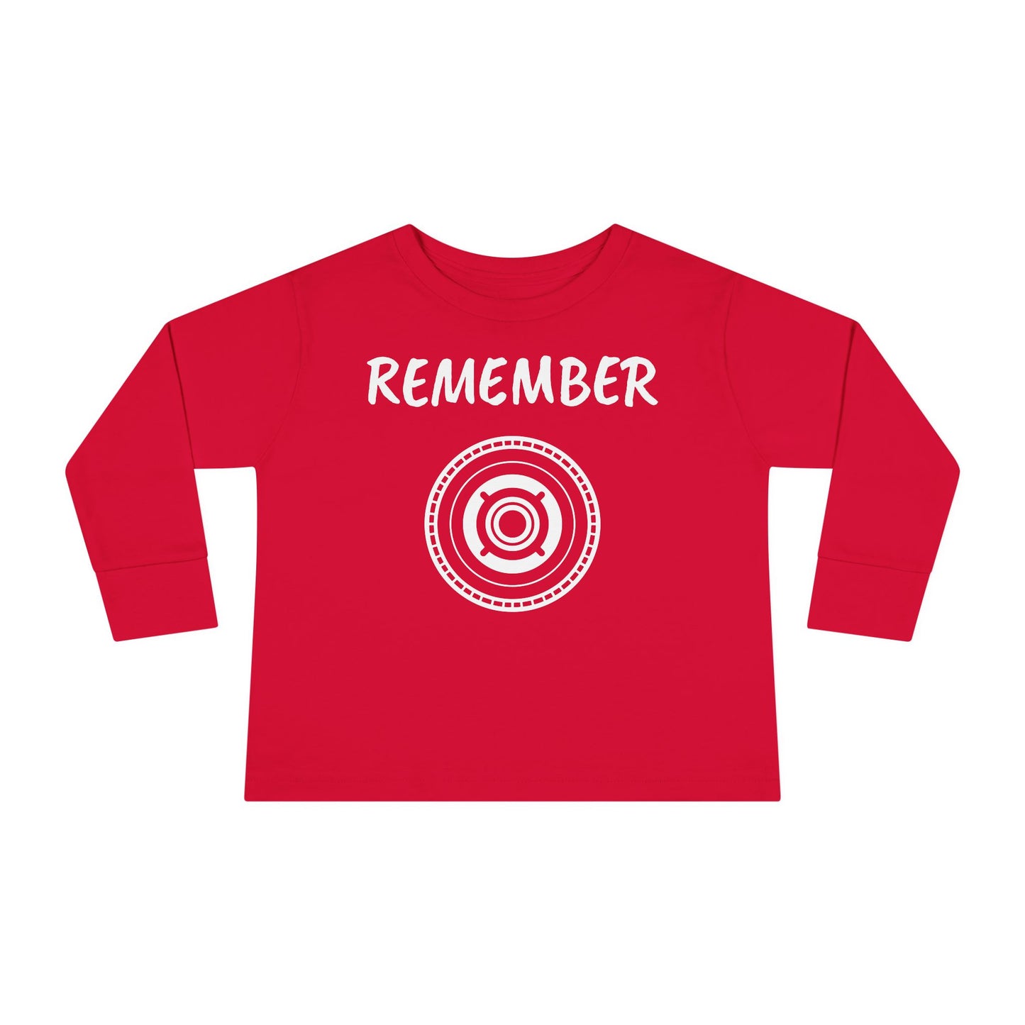 Toddler Long Sleeve Tee - "Remember" Graphic Tee for Kids - Perfect for Playtime and Special Occasions