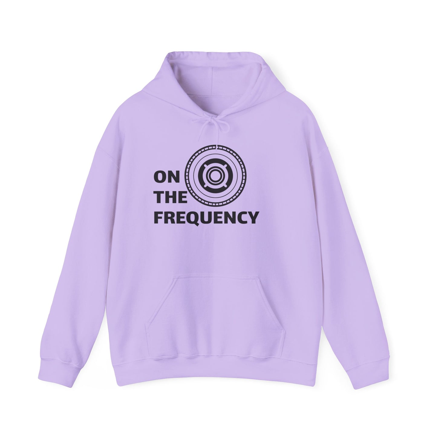 On The Frequency Unisex Heavy Blend Hoodie - Cozy Music Vibe, Ideal for Music Lovers and Gift Giving