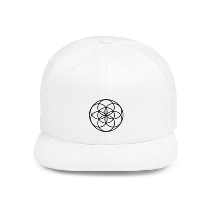 Minimalist Flower Pattern Snapback Hat Seed Of Life Embroidered