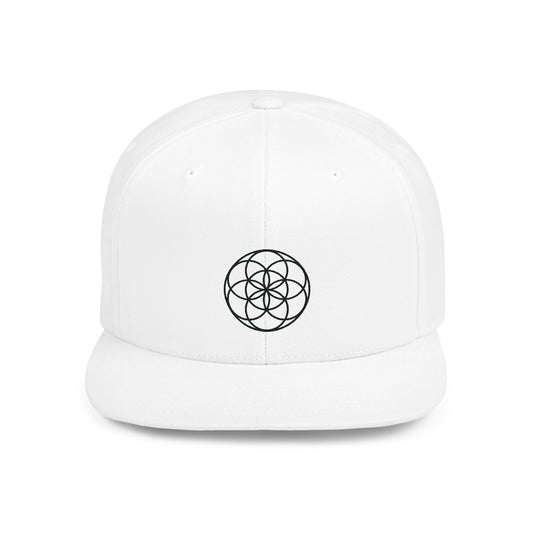 Minimalist Flower Pattern Snapback Hat Seed Of Life Embroidered