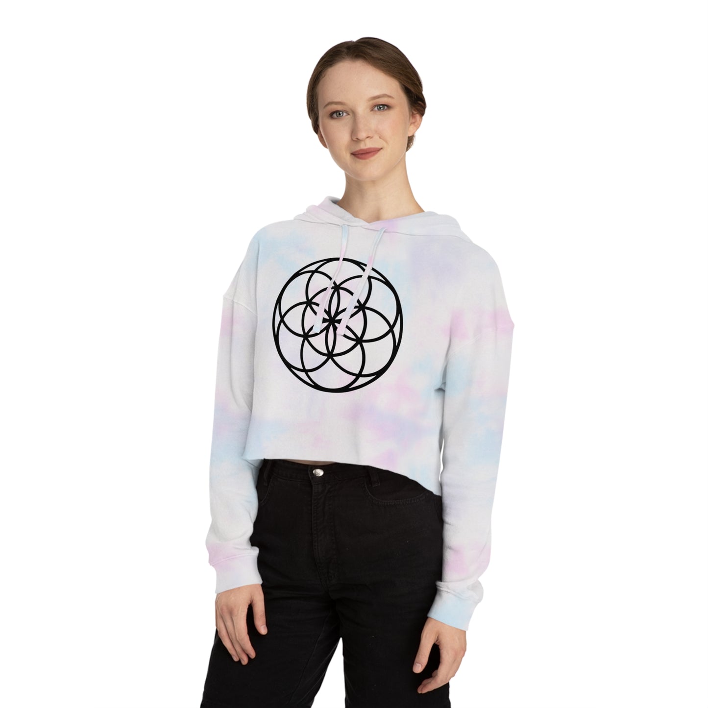 Seed Of Life Cropped Mandala Hoodie